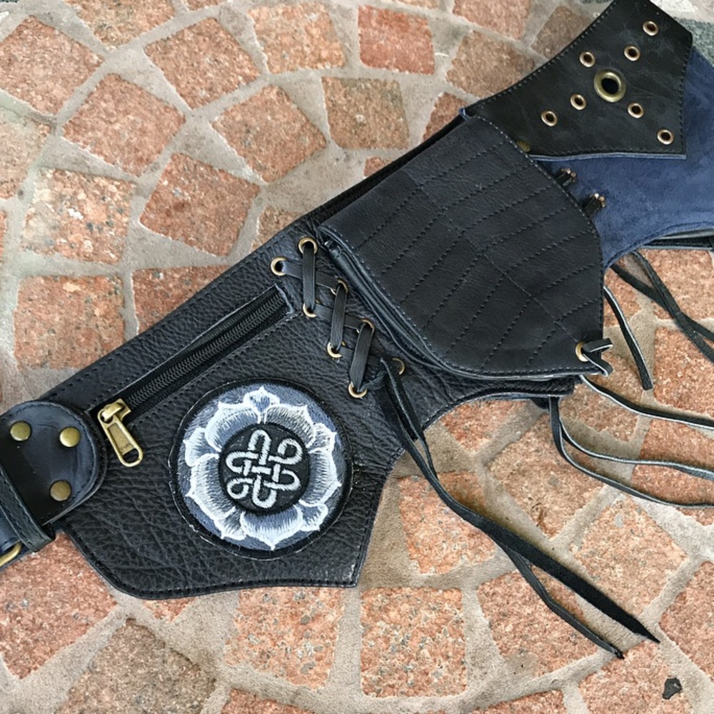 Fanny pack festival boho belt bag celtic patch - Picture 8 of 8